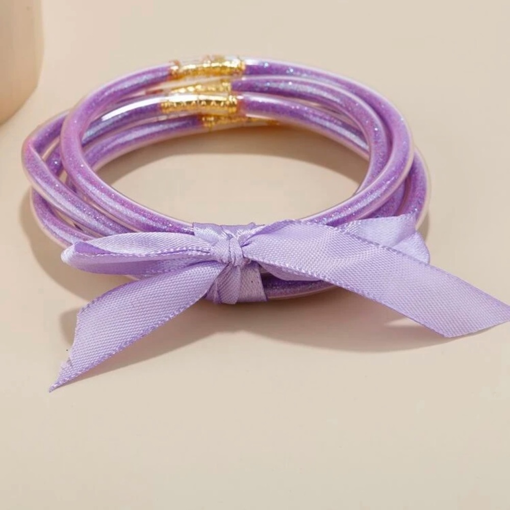 ๐ Lovely Classy Set Of Pastel Glitter Bracelets ๐